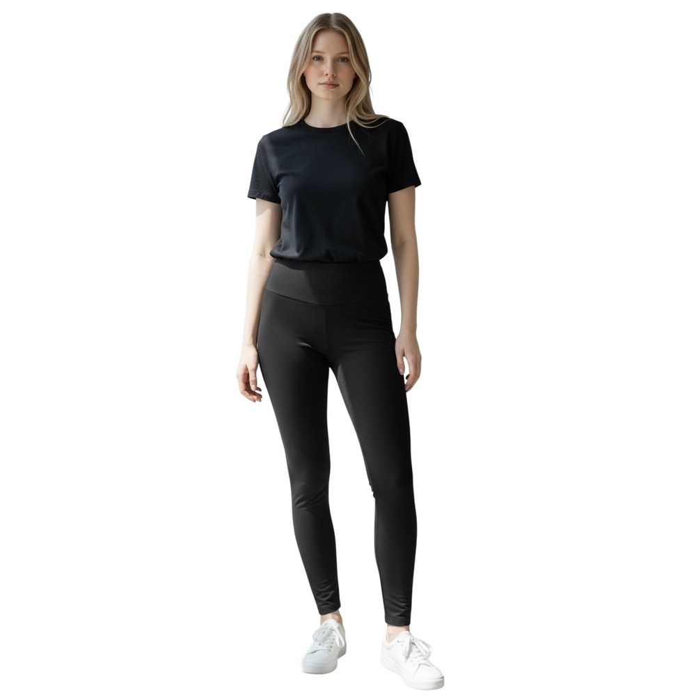 Orvis Classic Collection Cozi Black Modal Blend High Rise Leggings Womens Small